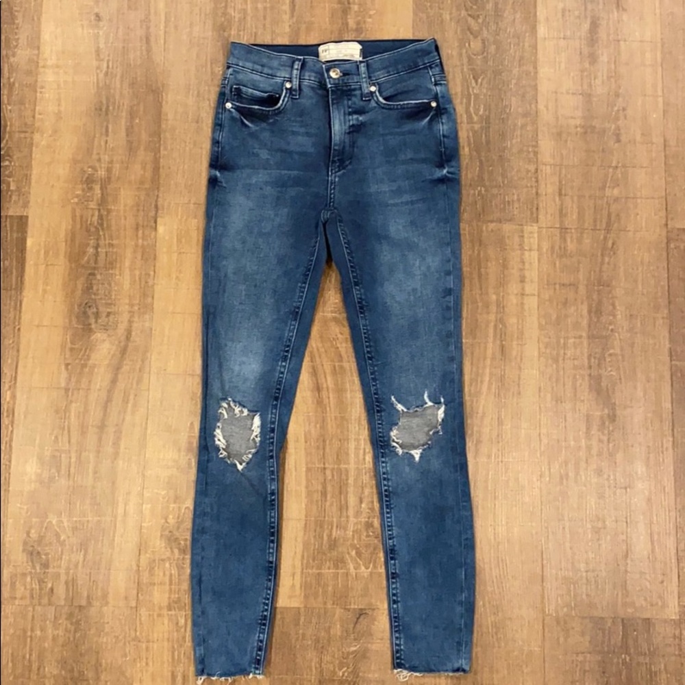 Free People busted knee skinny jean